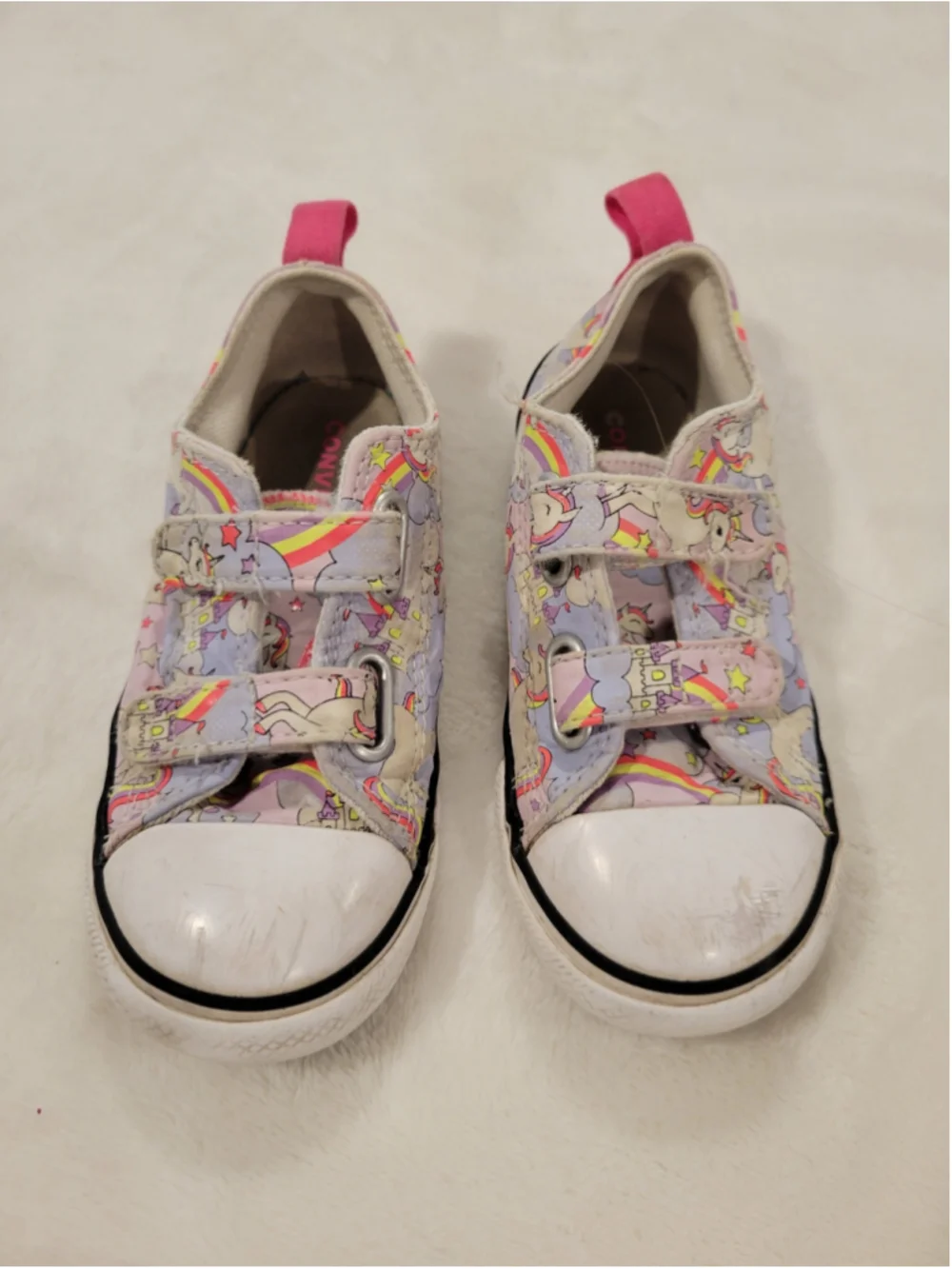 Converse All Star Toddler Unicorn Rainbow Velcro Low Top Sneakers Size 10